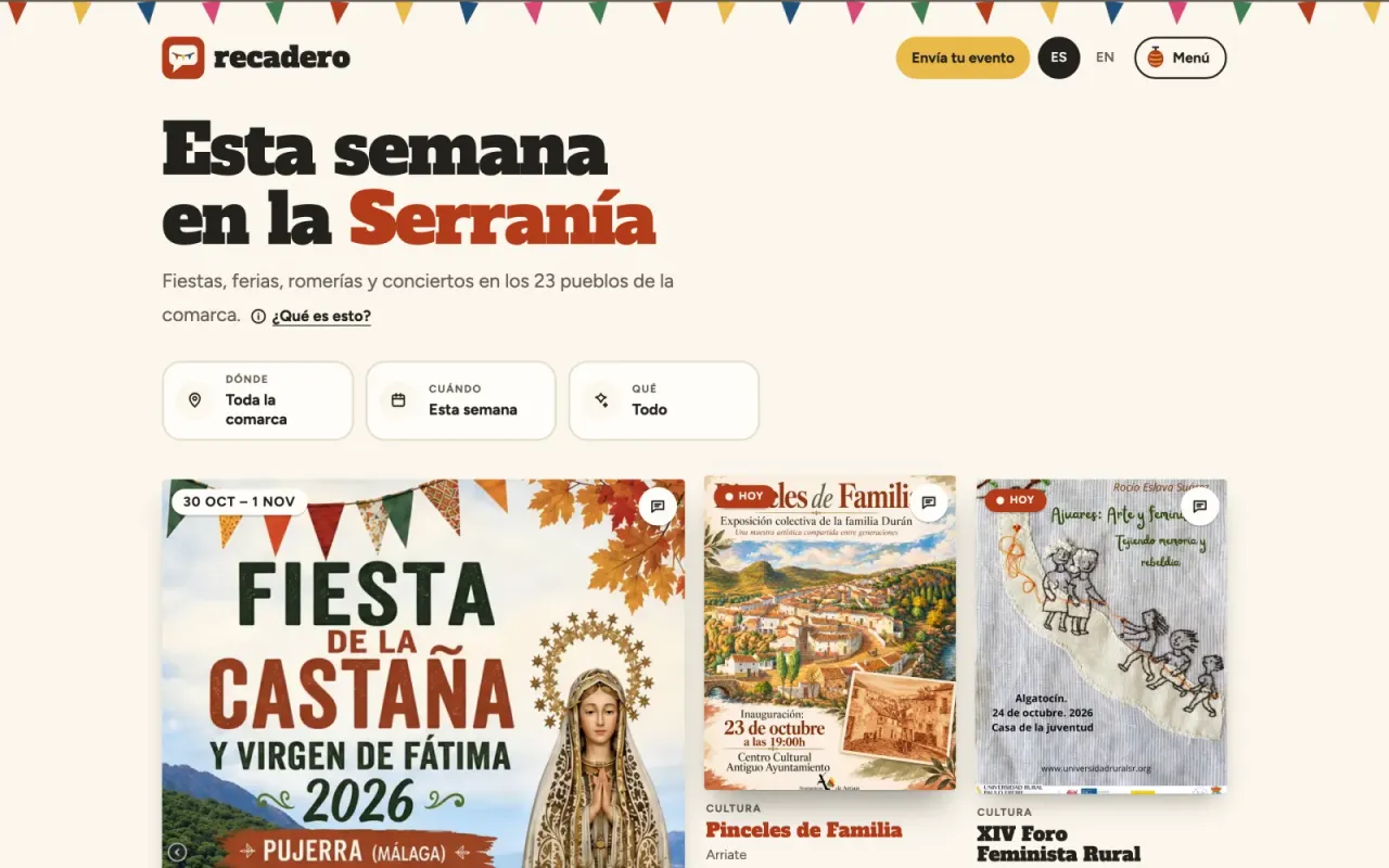 Cartelera Serranía: esta semana en la Serranía